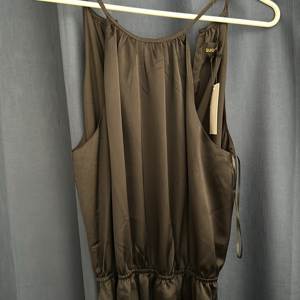 Sugarlips black silky jumpsuit - Picture 6 of 8